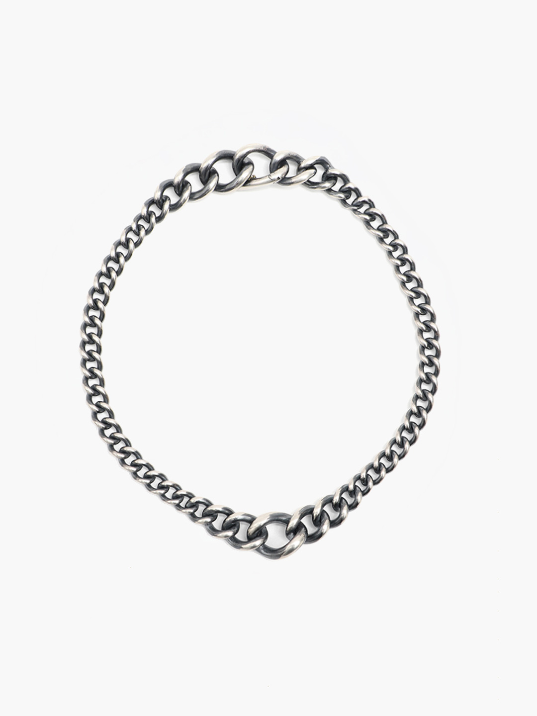 Humete Gradation Chain Necklace [et-N140] - Silver